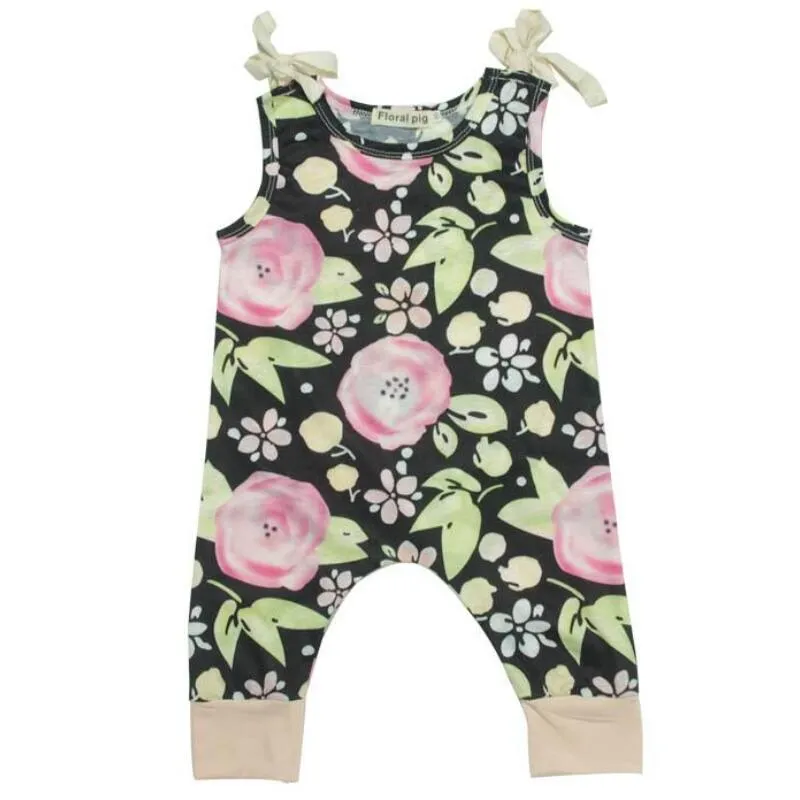 Baby meisje rompertjes katoen pasgeboren baby kleding kinderen meisje bloemen romper baby meisjes jumpsuit kinderen kleding uit een stuk outfits baby onesies