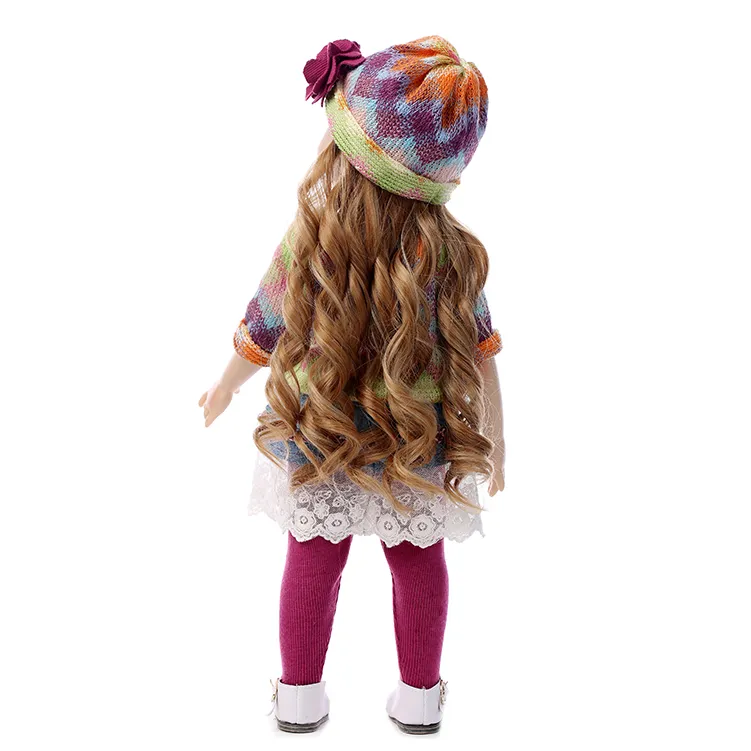 18 POLLICI Reborn Baby Doll realistiche bambole in vinile pieno di ragazza americana come regali di Natale di compleanno