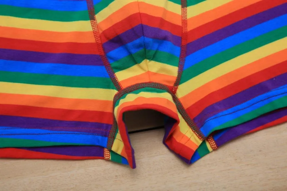 JOCKMAIL - Boxer da uomo in cotone a righe arcobaleno, confezione