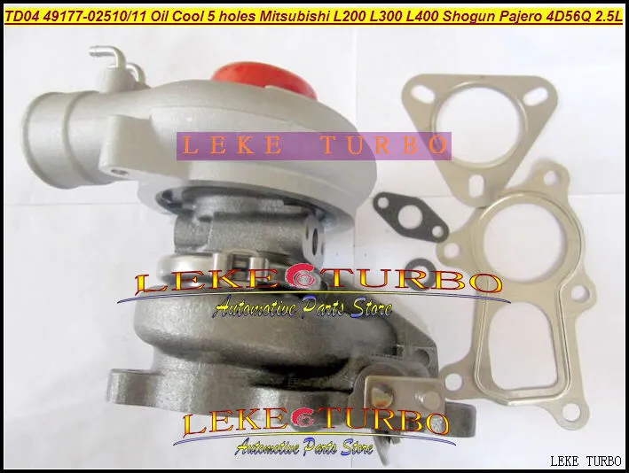 TD04 49177-02510 49177-02511 Oil Cooled Turbo Turbocharger Mitsubishi L200 L300 L400 SHOGUN Pajero 1990-01 4D56 4D56Q 2.5L (5)