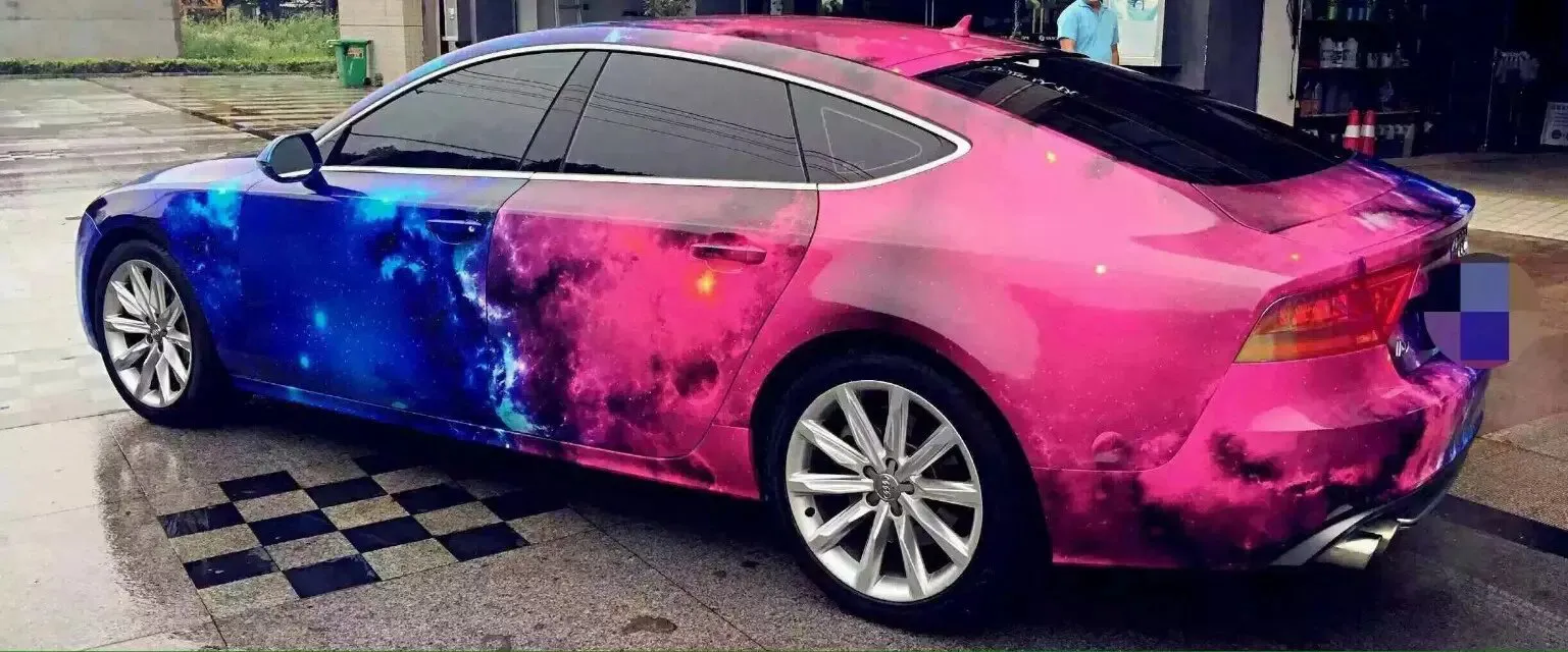 Galaxy Design Vinyl Car Wrap Film, Air Free Wrap Foil Printed Vinyl