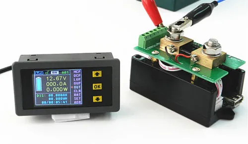 Freeshipping DC 100 V 100A Sem Fio DC Voltímetro Amperímetro Medidor de Potência Capacidade Coulomb Counter