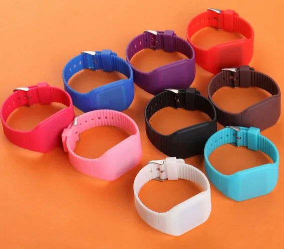 Geléia de Silicone Doces Digital Macio Levou Toque Ultrafino Relógio de Quartzo Sentimento Tela Relógios Fahion Sports Watch