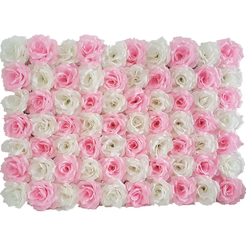 Fleur Mur Soie Rose Entrelacs Mur Cryptage Fond Floral Fleurs Artificielles Creative Scène De Mariage Décorations De Mariage Maison