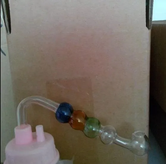 Color is quadruple bubble pot --glass hookah smoking pipe Glass gongs - oil rigs glass bongs glass hookah smoking pipe - vap- vaporizer