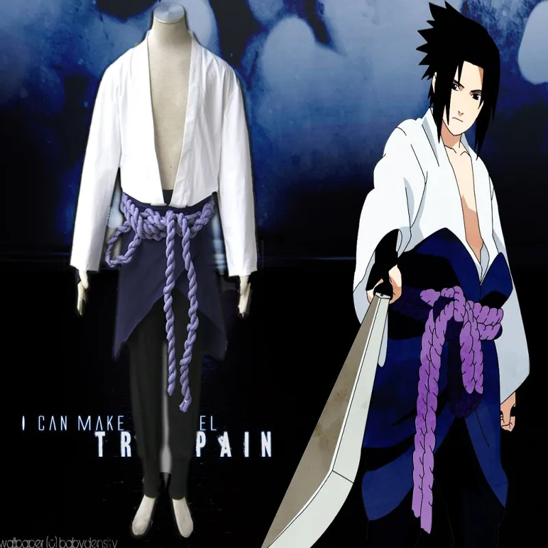 Cosplay Fantasia Halloween de Sasuke Naruto Uchiha Halloween