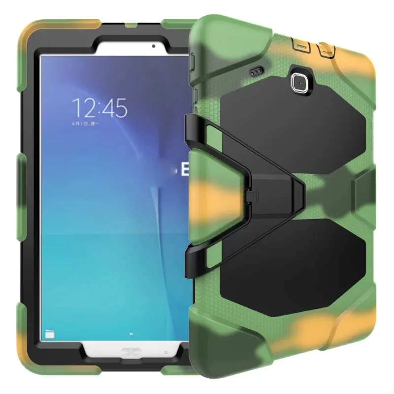 Vattentät Floating Phone Tablet PC Soft Solicon Case för Samsung Tabe T560 9.7In Militär Extreme Heavy Duty Shock Free With Screen Protector Kickstand