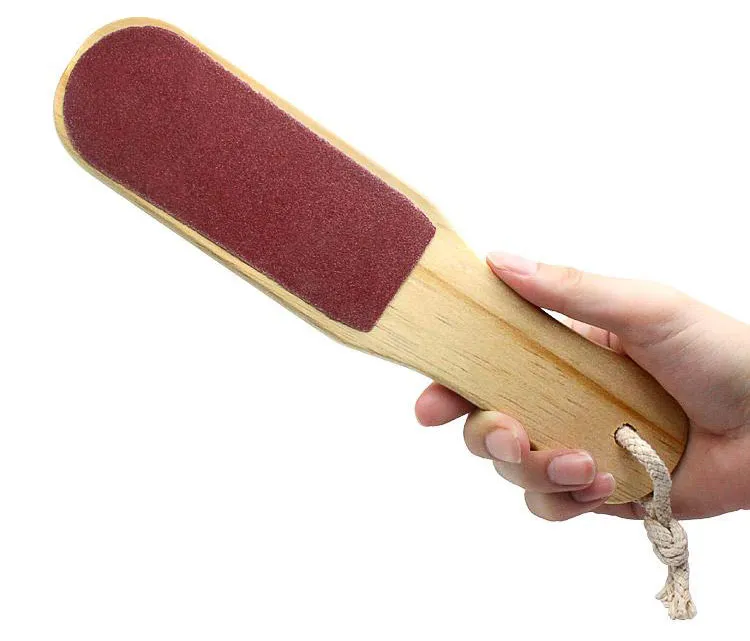lime à pied en bois pieds outils à ongles / râpe à pied en bois rouge nail art pédicure fichier manucure kit181w