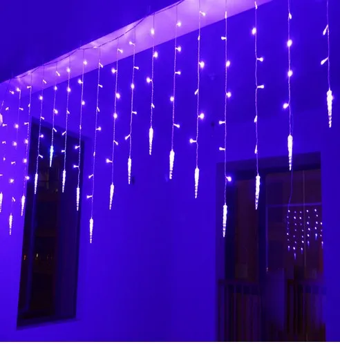 4m * 0.7m 100 LED Sopelka Światła Christmas LED Sopel Sznurka Wróżki Światła do domu Dekoracje ślubne