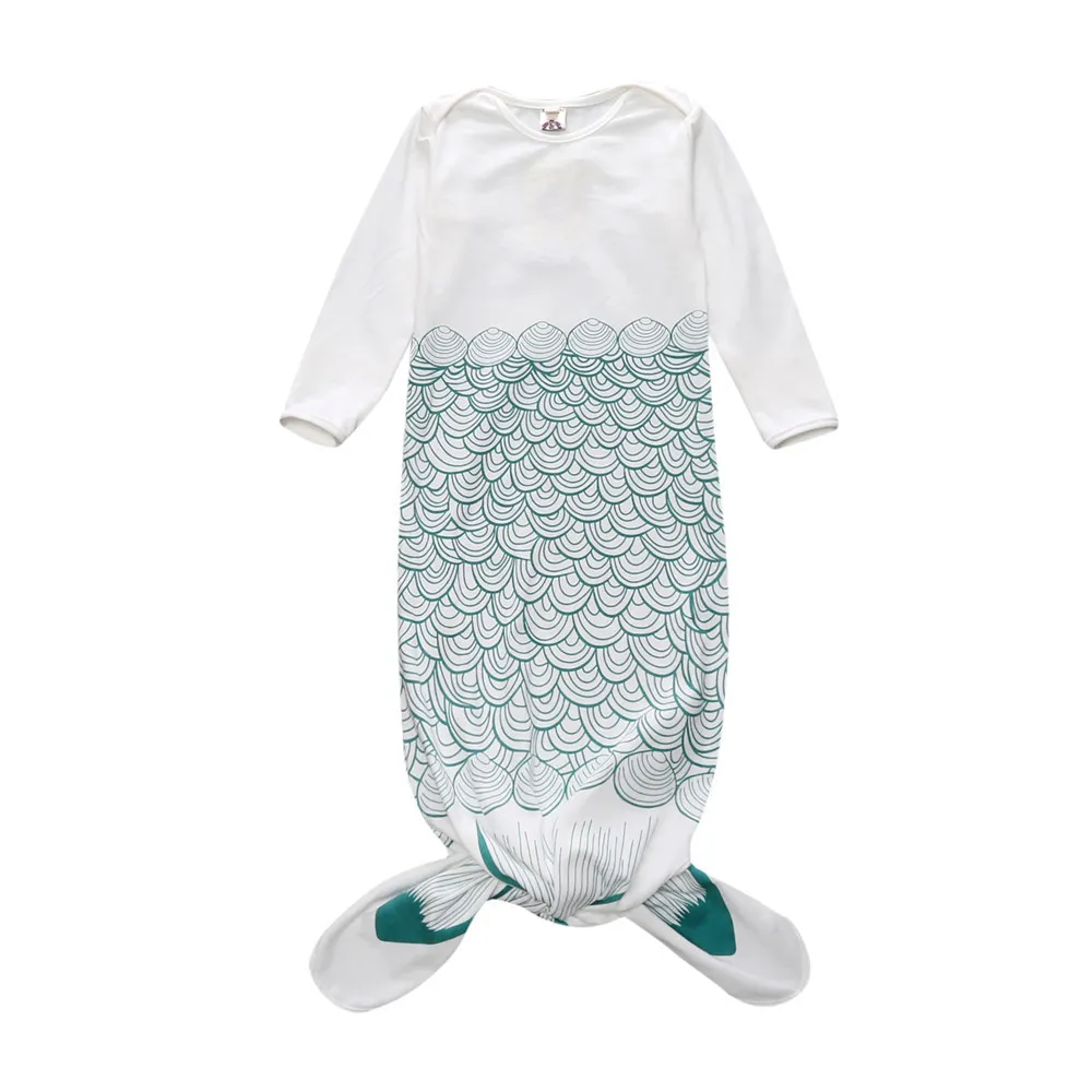 Baby Mermaid Sacchi a pelo Baby Swaddle neonati Soft Swaddling Baby Cotton Sleepsack Biancheria da letto neonati 0-24M Abbigliamento bambini Vestiti neonati