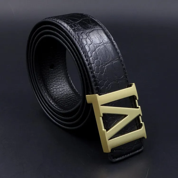 Men Leather belts Top luxury belts M Buckle Casual fashion design Men Accessories belts 
