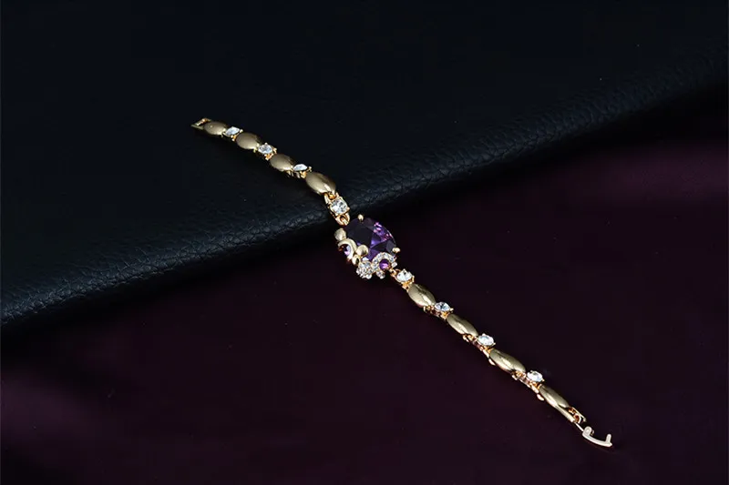 Bagues, colliers, bracelets, boucles d'oreilles, ensemble de bijoux, mode royale, imitation de pierres précieuses, plaqué or 18 carats, bijoux de fête, ensemble de 4 pièces, vente en gros3250864