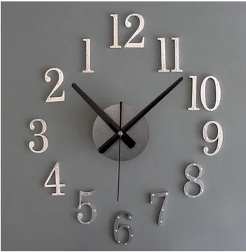 Orologio di inversione Tempo Indietro Metallo Texture 3D stereo day orologio da parete moda creativo creativo fai da te clock sé