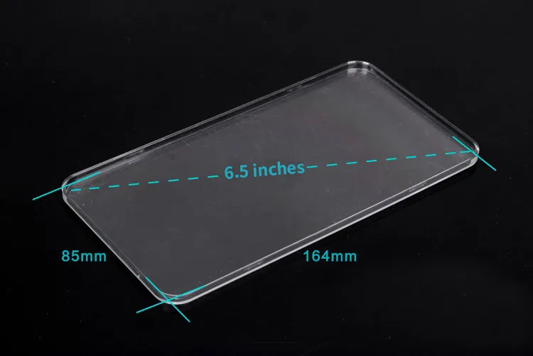Scatola di imballaggio in plastica vuota con logo personalizzato all'ingrosso la protezione dello schermo in vetro temperato la confezione al dettaglio di iPhone 7 7 Plus