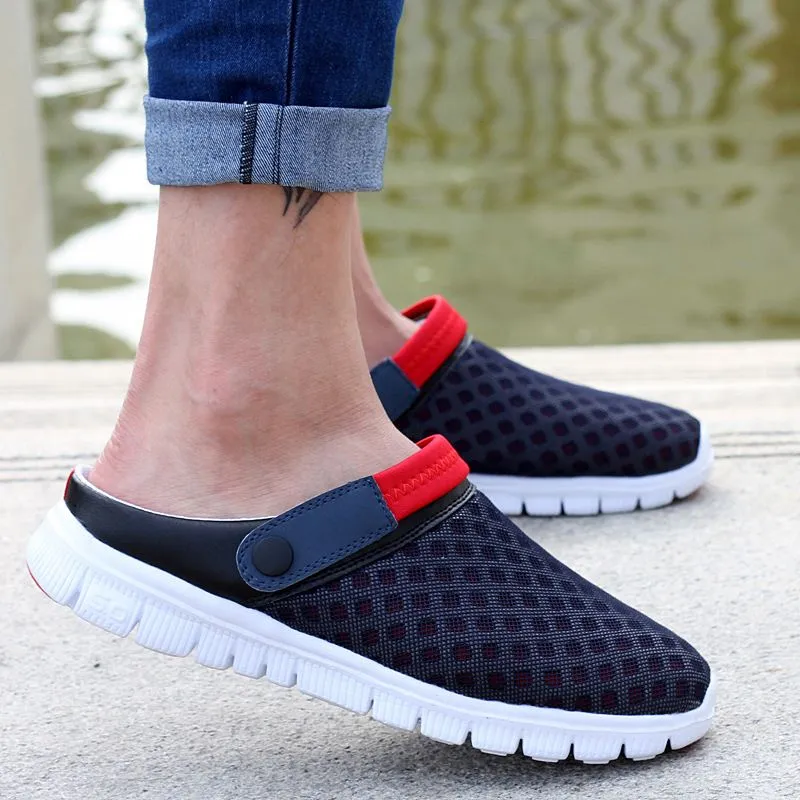 New Arrival Men's Casual Breathable Fashion Sandals Slippers Male Half Empty Nest Beach Shoes Three Colors Available