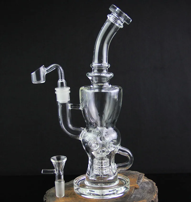 New FTK Glass Bongs FTK Recycler Oil Rigs Water Pipe Shower Head Perc