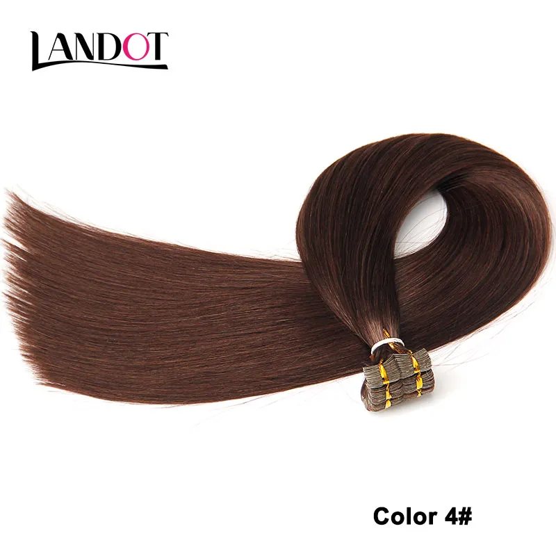 10A Tape In Virgin Human Hair Extensions Originele Natuurlijke Ruwe Virgin Remy Braziliaanse Peruaanse Indiase Maleisische Huidinslag PU T4864954