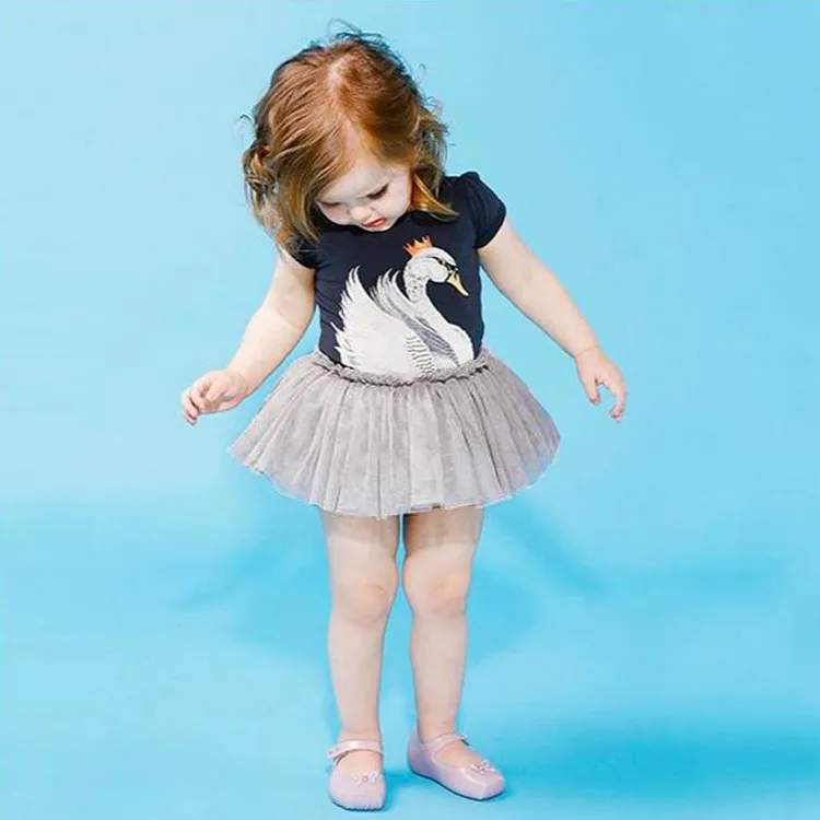 Hurtownie Ins Babies Odzież Newborn Baby One-Piece Romper Sukienka Swan Infant Giri's Rompers Toddler Jumper Garnitury