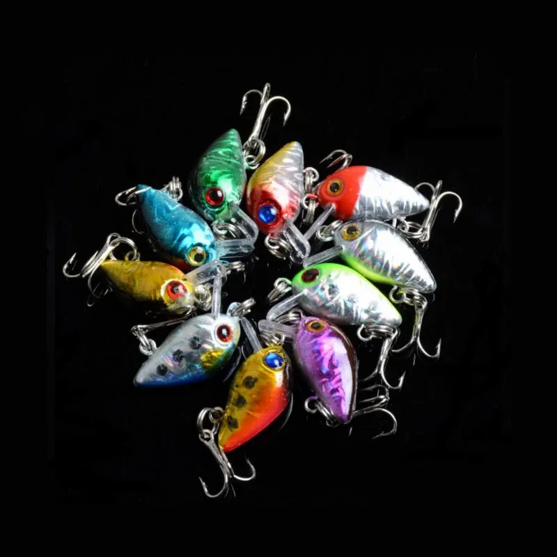 10 Renk MİNİ Titreşim Lure Bait Lazer Minnow balıkçılık dişli biyonik yem cezbeder Balıkçılık cezbeder 1.5g 3 cm / 1,18