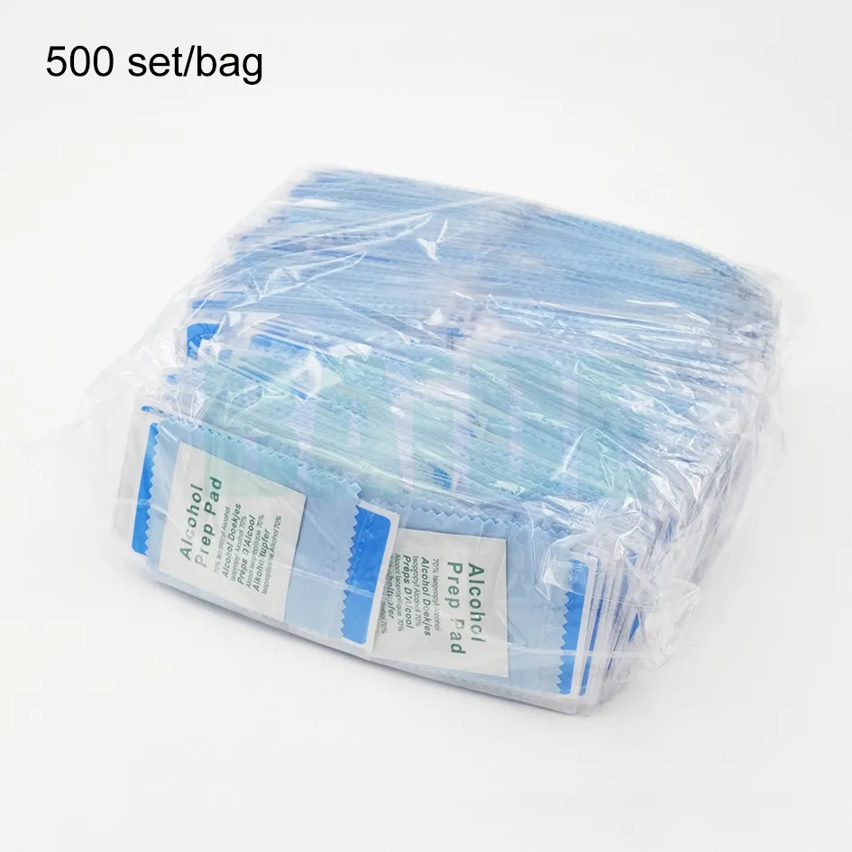 Almofada de Troca de Álcool Prep Wet Wipe para Anti-séptico Limpeza Da Pele Jóias Cuidados de Telefone Móvel Limpo 1000 pçs / lote