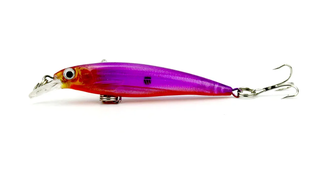 Ny ankomst 30 st 6 färger 8cm 6G Laser Minnow fiske lockar hårt bete plast wobblers fiske tackling1409000