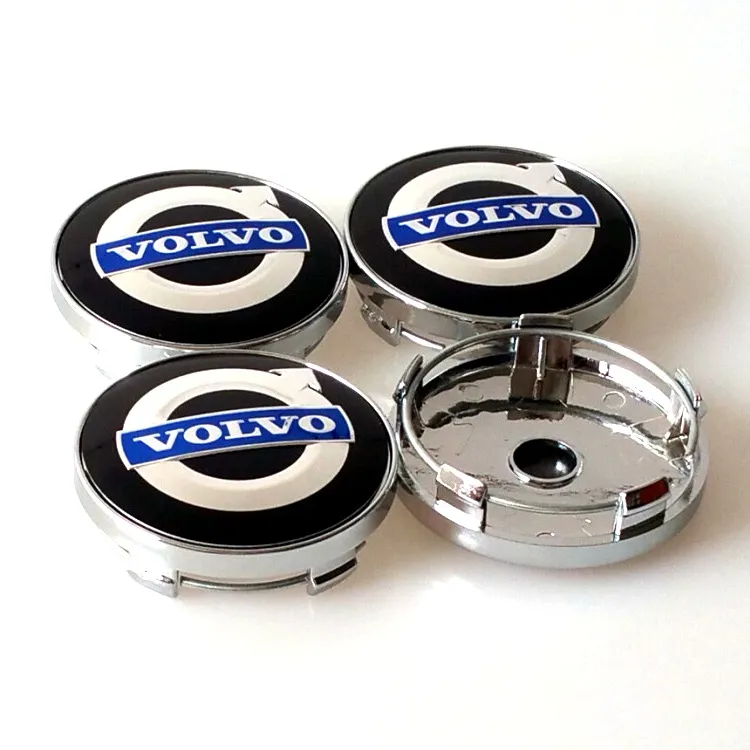 / set 60mm Alloy Volvo Wheel Center Caps Hub Cover Car Emblem Badge Blue C30 C70 S40 V50 S60 V60 V70 S80