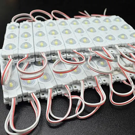 5730 3LEDS-injektionsledmodul med lins, 160 grader, ren vit 12v IP65 Anti-fire ABS LED-modul