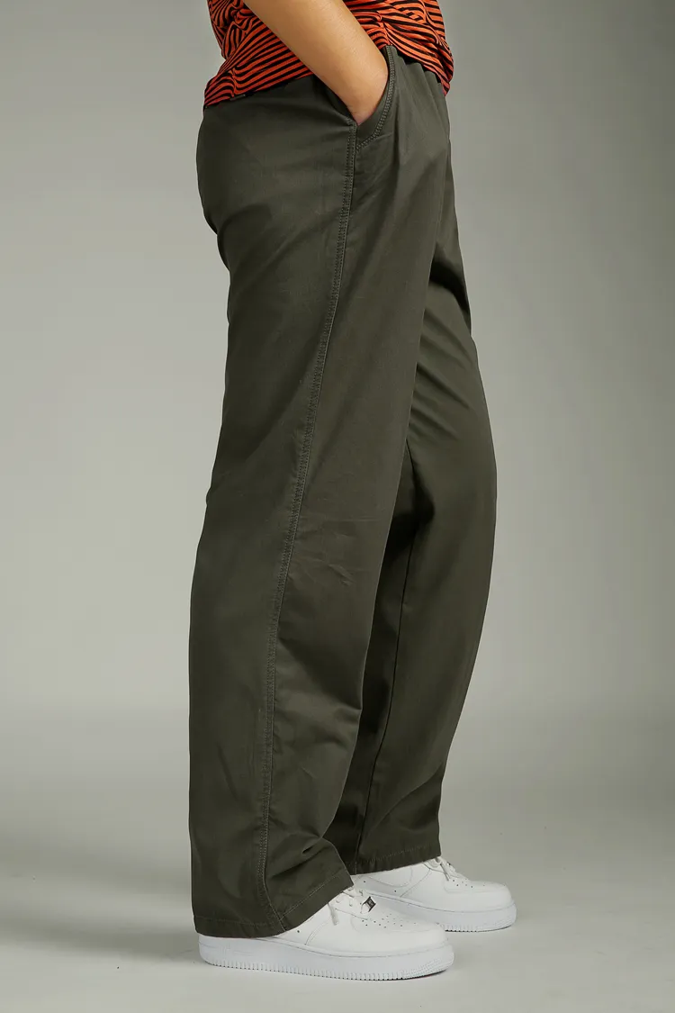 Plus storlek hiphopkläder i full längd RELEXED Nya lösa byxor Casual mode Big Fat Mens Cargo Pants Man Comfort Cotton Man 264a