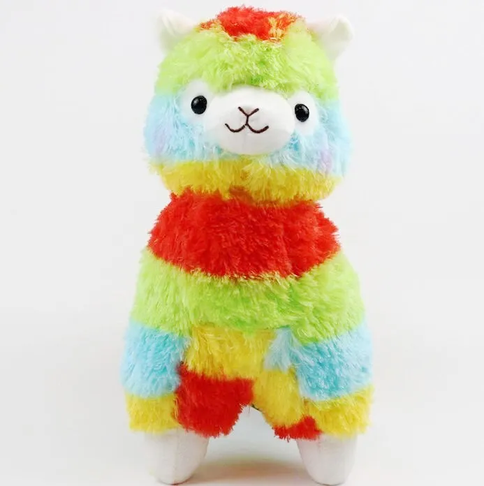 Hot Sale Rainbow Alpaca Plysch Sheep Toy Japanska Soft Plush Alpacasso Baby Plush Fyllda djur Alpaca Presenter