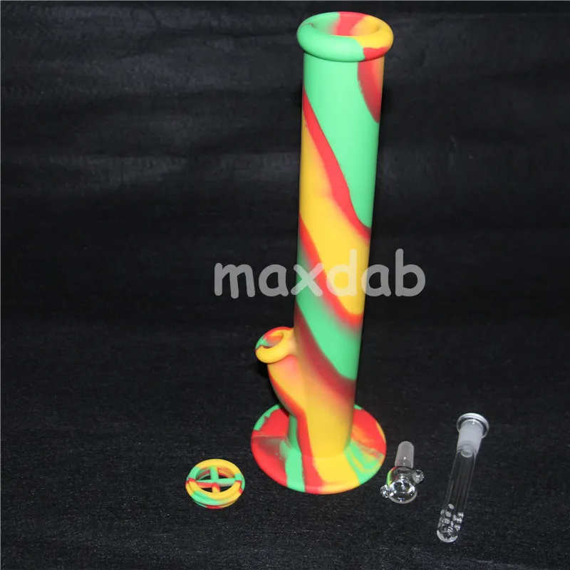 Wholesale Silicone Hookah Pipes 18mm Female Solid Color Luminous Colors