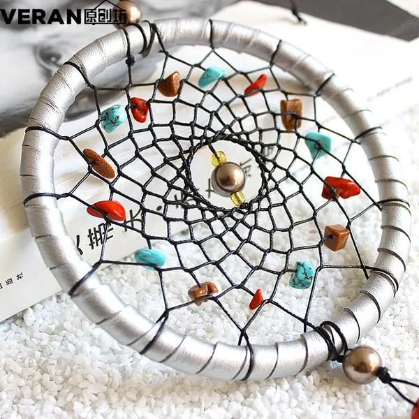 Indians Mysterious Enchanted Forest Dreamcatcher Gift Handmade Net Feathers Wall Hanging Decoration Ornament Car DecorationThe Head Of a Bed Novelty Items