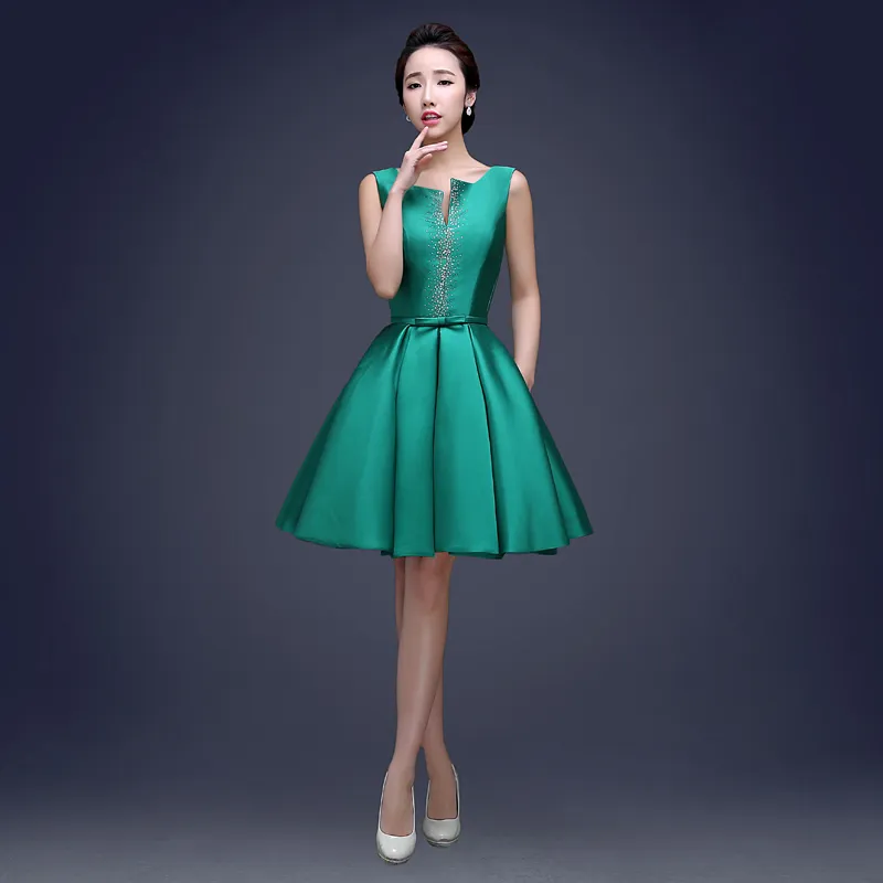 green emerald velvet dress Cocktail Dresses for Party Dark Green Short Sequin main image 0