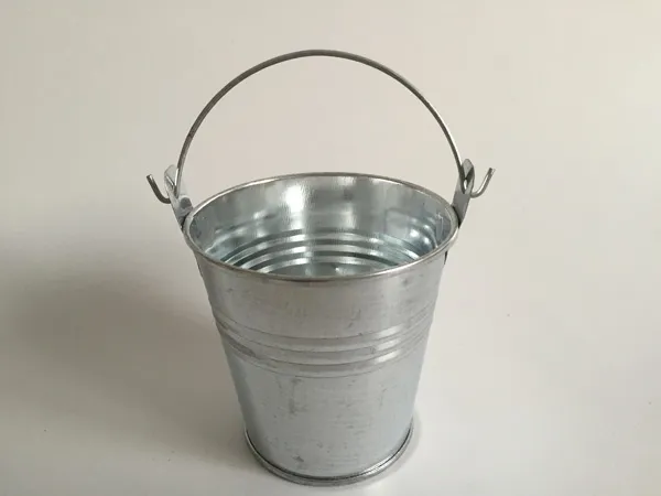 D75xH75CM Metal Cup Planter Tin Box Iron Pots Silvery Wedding Succulent Pot Mini Bucket SF020S6077362