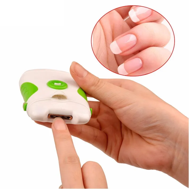New Professional Green Clipper Electric Nail Trimmer Dual-use Nail Clipper Nail Cutter File Manicure Pedicure Set