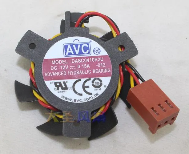 AVC DASC0410R2U -012 12V 0.15A 3 와이어 냉각 팬