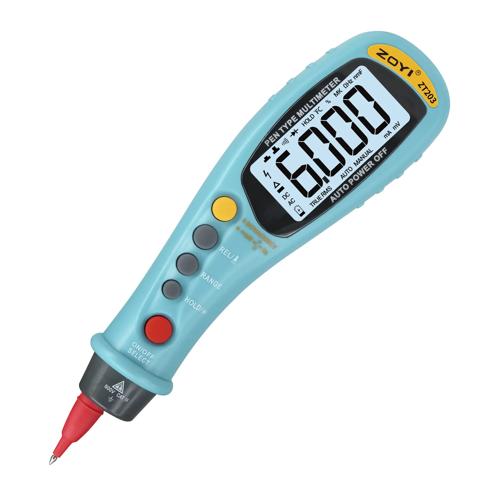 ZT203 pen type digital multimeter, portable table, intelligent carrying table, automatic range, digital multimeter, hand key table,