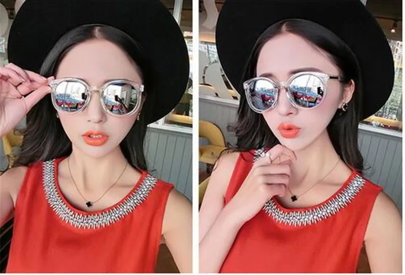 2017 latest lady sunglasses round frame glasses retro sunglasses lens gradient UV400 sunglasses lady WS68