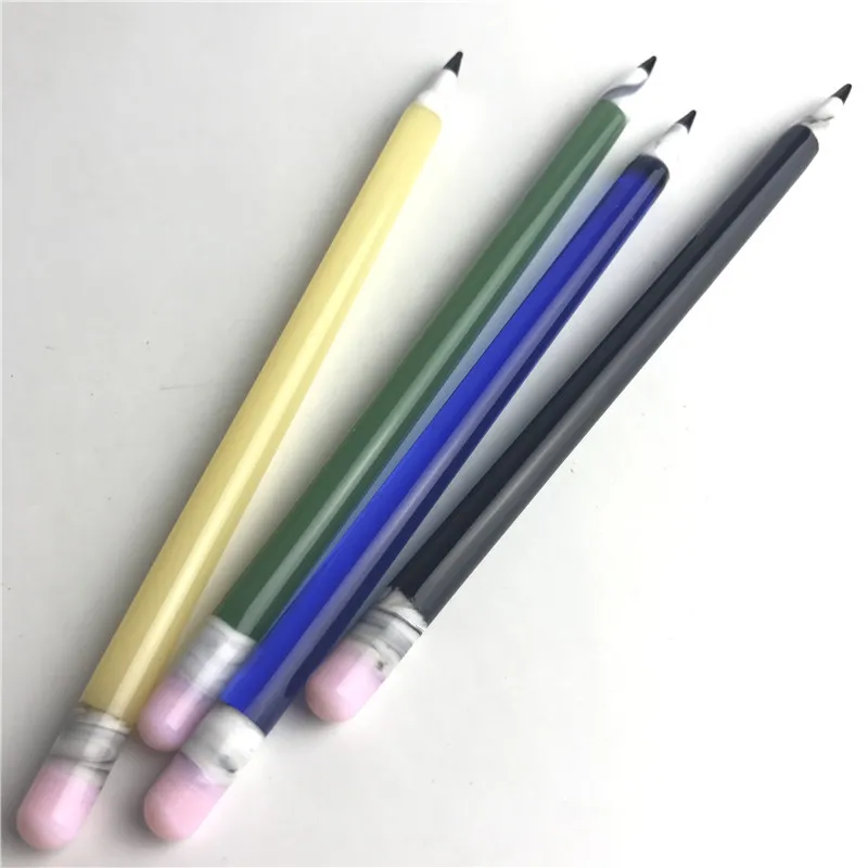 Glass Dabber Smoking Tools with 6 Inch Yellow Green Black Blue Colorful Thick Pyrex Pencil Vaporizer Pen Oil Wax Dab Tool