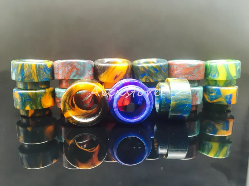 4 Styles TFV8 Coilart Mage RTA Mini Buddha Roughneck Epoxy Resin Drip Tip Colorful Wide Bore Drip Tips 510 Mouthpiece for Atomizer Tank