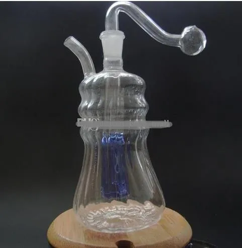 Glasleidingen Glazen Bubbler Olie Rig Glass Bongs Dubbele Bodem JH049-10mm