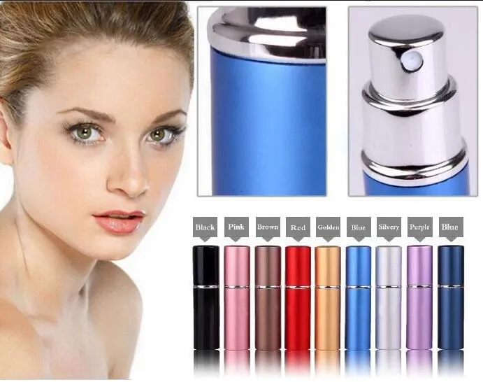 Fashion 6ML Mini Portable Travel Refillable Perfume Atomizer Bottle For Spray Scent Pump Case Empty Perfume bottles DHL 