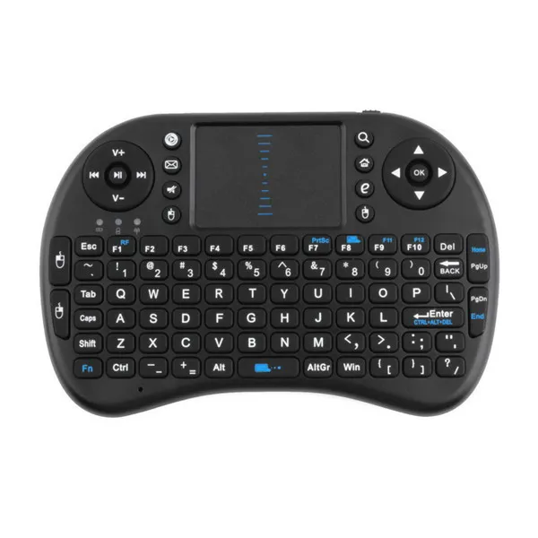 Universal Mini i8 Fly Mouse Touch Pad Qwerty Mini Wireless Keyboard 2.4G med pekplattan Handhållen tangentbord USB för PC Android TV Flymouse -möss