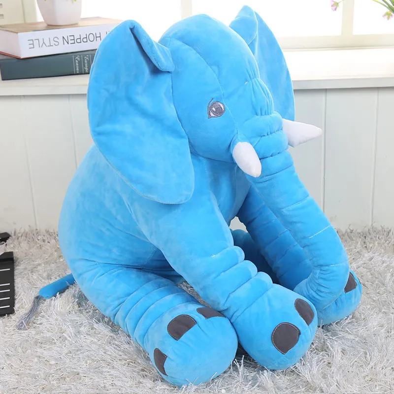 Vendita al dettaglio 2017 Elephant Cuscino Bambola Bambino Bambini Sleep Pillow Regalo di compleanno Ins Lumbar Pillow Naso lungo Bambola Elefante Elefante Peluche 30cm