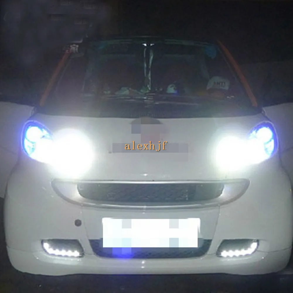 슈퍼 밝은 오스람 LED 칩 주간 실행 조명 DRL, LED 전면 범퍼 안개 램프 2008 ~ 2011 스마트 fortwo 교체, 무료 배송