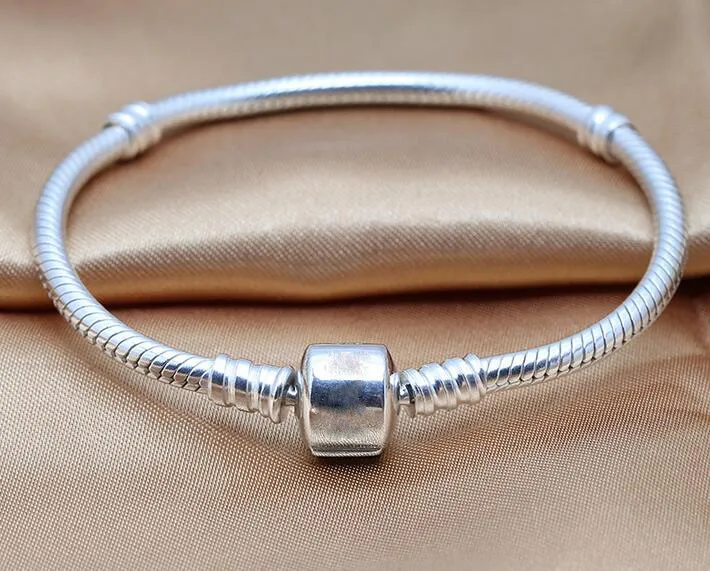 Charm Bracelets 100% 925 pulseras de serpiente de plata esterlina joyería diy para mujeres se adapta a pandora charms beads 2016 NUEVO regalo de Navidad / 