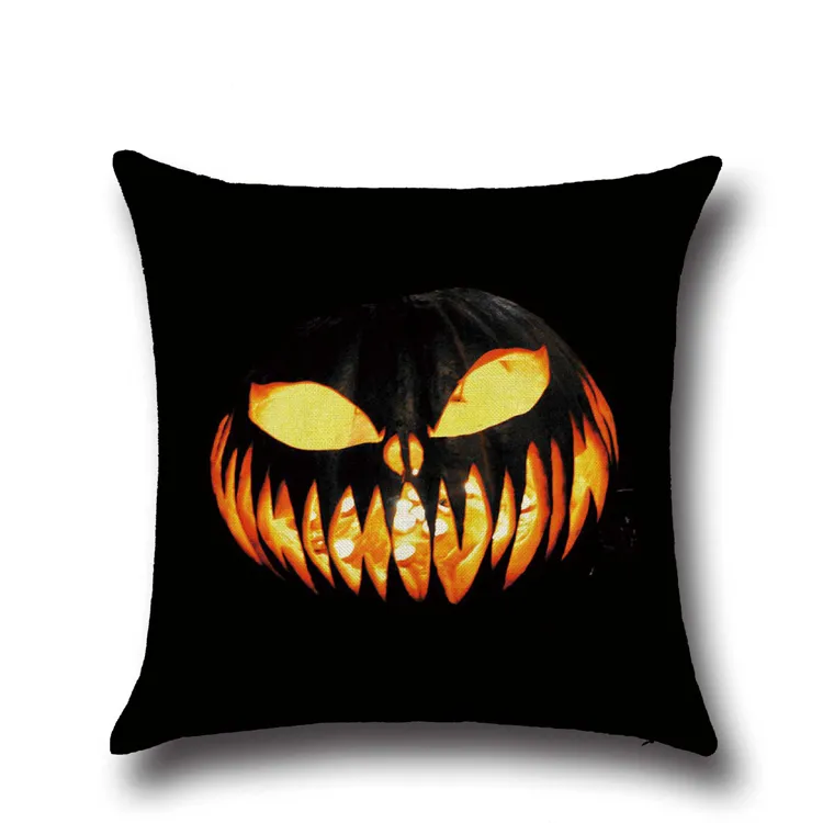 Ny Halloween Pumpa Pillow Cases Halloween Party Pumpkin Lantern Style Kuddehölje Hem Dekorativ kuddefodral Gift YLCM 10