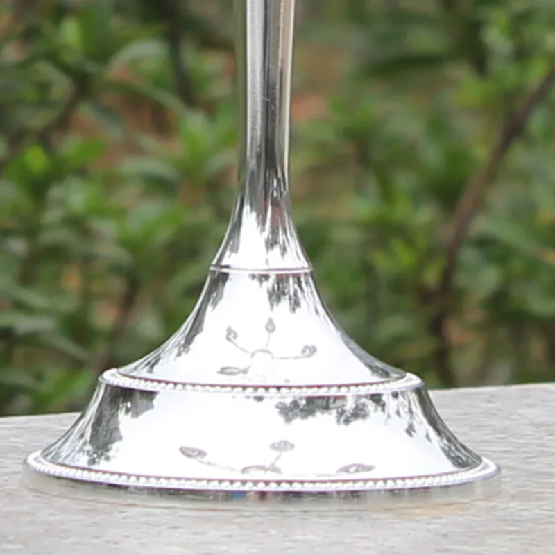 Silver Metal Candle Holder 5-Arms Candle Stand 27cm Tall Wedding Event Candelabra Candle Stick
