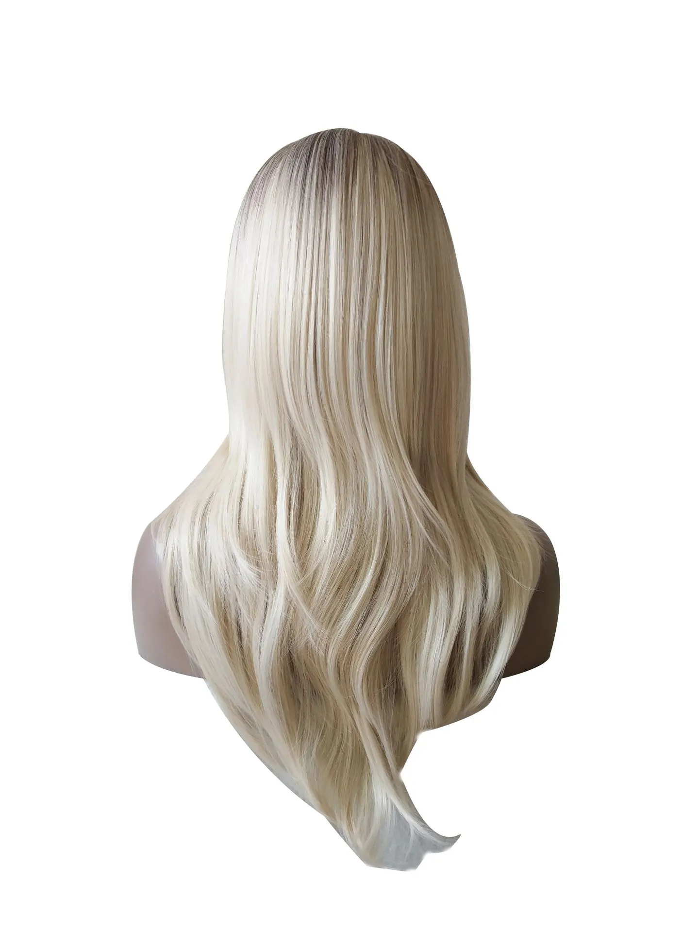 60cm Long Straight Synthetic Wig Women Carve Dance Performances Party Anime Cosplay Wigs Female Fluffy Black Gray Mixed Golden Hair Products