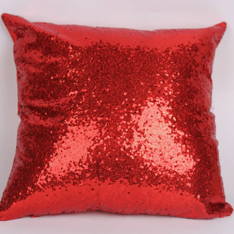 2016 Fashion Bright Sequins Pillow Case Zipper Pillow Case Hem Kasta Kudde Fodral 7 Färger Mesmerized Pillow Cover Home Sofa Kuddehölje