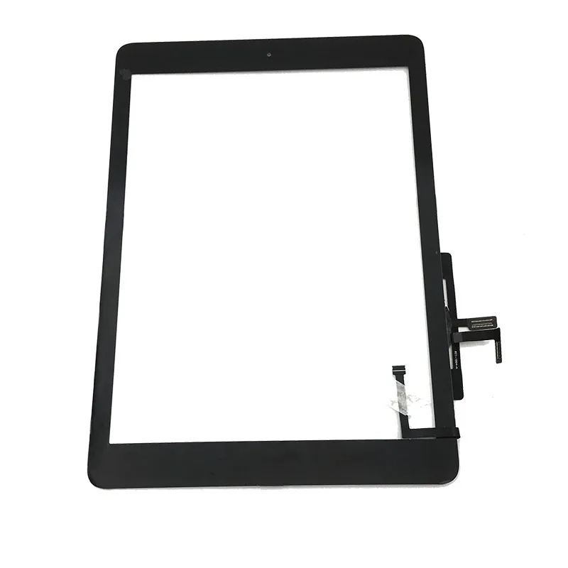 Touch Screen Glass Panel Digitizer with Buttons Adhesive Assembly for iPad Air 